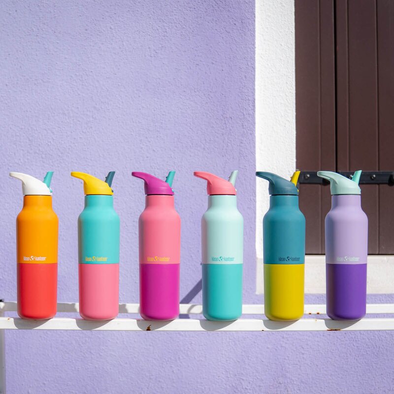 Klean Kanteen Rise vakumflaske 0,47L med sportslokk Cabbage Kaleidoscope