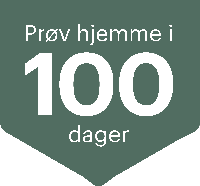 Merkelapp med teksten Prøv hjemme i 100 dager