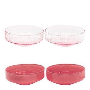 Brût Claude snackskåler 19x11,5 cm 4 stk rosa