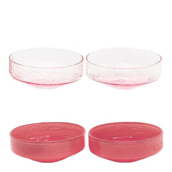 Brût Claude snackskåler 19x11,5 cm 4 stk rosa