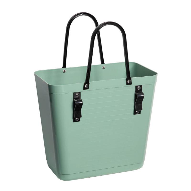 Hinza Recycled Plastic veske høy 14L med sykkelfeste oliven