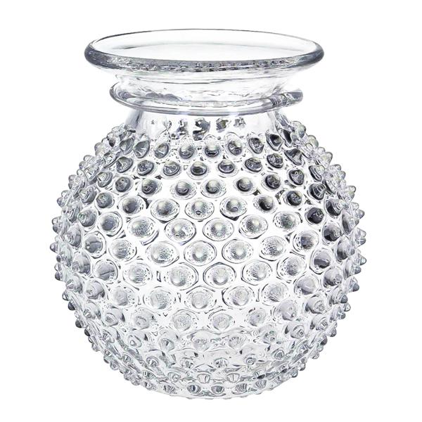 Klimchi – Hobnail vase med kant 18 cm crystal