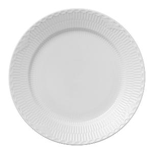 Royal Copenhagen Hvit Riflet Halvblonde tallerken 27 cm