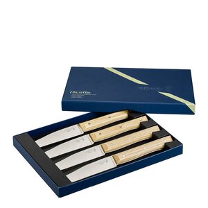 Opinel Table Bois bestikksett 4 deler Facette oliven