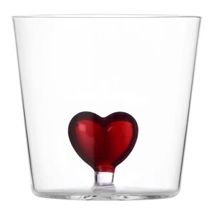 Ichendorf Milano Cuore vannglass 35 cl hjerte rød