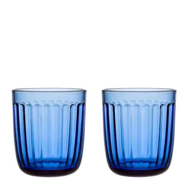 iittala Raami glass 26 cl 2 stk ultramarinblå