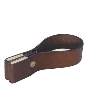 Nordan Home Magnetisk håndkleholder i skinn large 11x2 cm mørk brun
