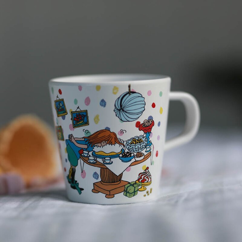 Rätt Start Pippi kopp med håndtk 20 cl Bursdag