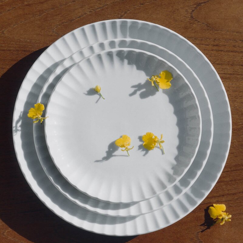 Georg Jensen Bernadotte coupe tallerken 27,5 cm hvit