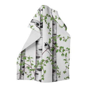 Arvidssons Textil Björkdungen kjøkkenhåndkle 46x70 cm offwhite/grønn