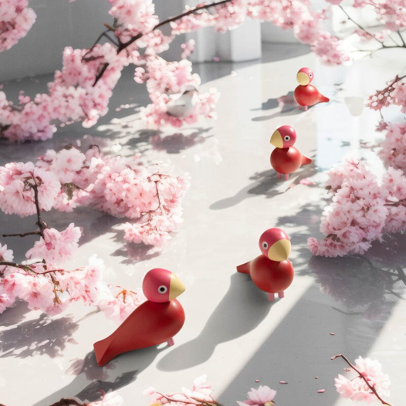 Kay Bojesen Denmark Bird flora 2024 12,5 cm pink