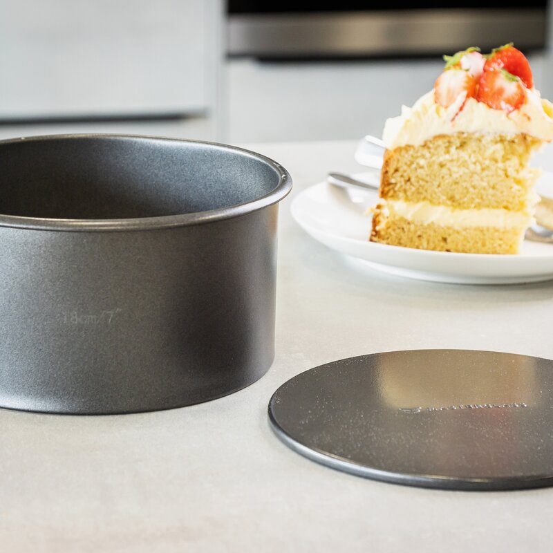 MasterClass Bakeform med avtakbar bunn 18 cm nonstick grå