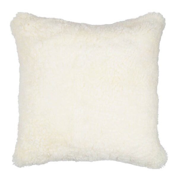 Natures collection A/S Pute new zealand saueskinn kort ull 40x40 cm white