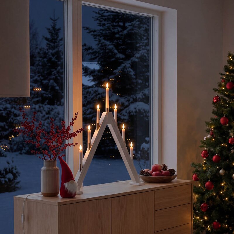 Aneta Lighting Halland adventsstake 59 cm hvit