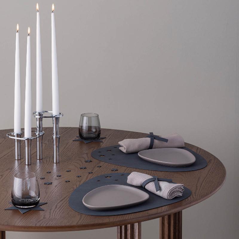 LIND DNA Curve Star Nupo gavesett spisebrikke  2+2 stk antrasitt 