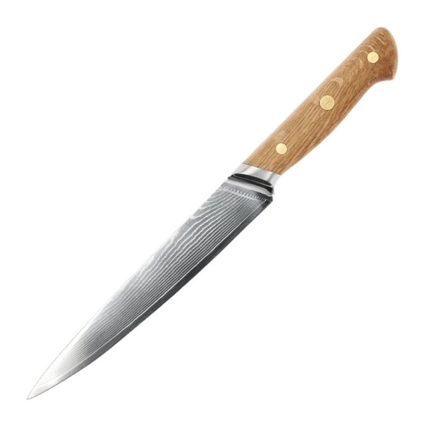 Pillivuyt Gourmet - Douron brødkniv 33 cm damaskusstål/eik