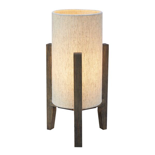 Markslöjd – Eruca bordlampe 34 cm brunbeiset/beige tekstil