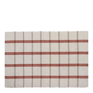 Holmen Eddy bordbrikke kurvet 34x48 cm rust/offwhite