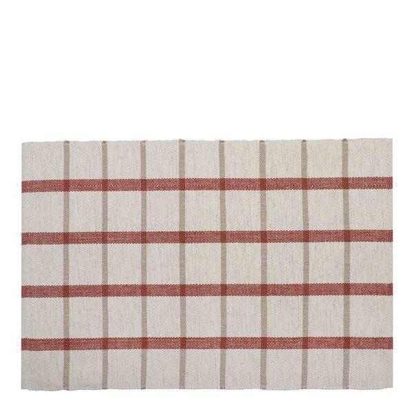 Holmen Eddy bordbrikke kurvet 34x48 cm rust/offwhite