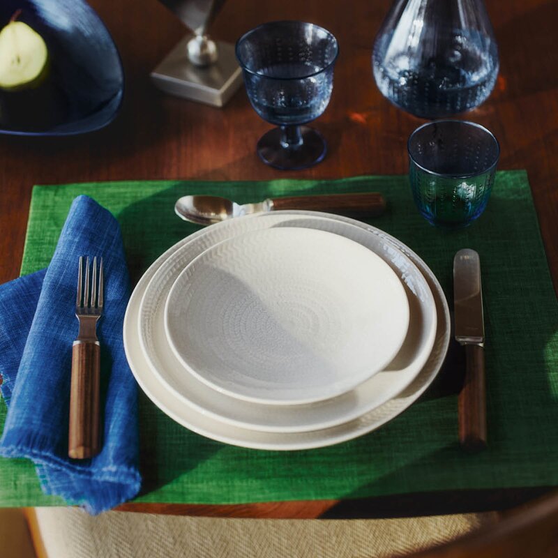 Rörstrand Blå Eld tallerken 23 cm hvit