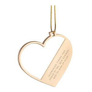 Pictureit Julepynt hjerte m/fotoramme julemagi 7x0,5 cm 14K gull