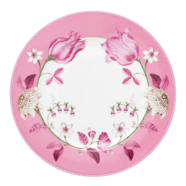 Pip Studio Jolie Tulip tallerken 23 cm rosa