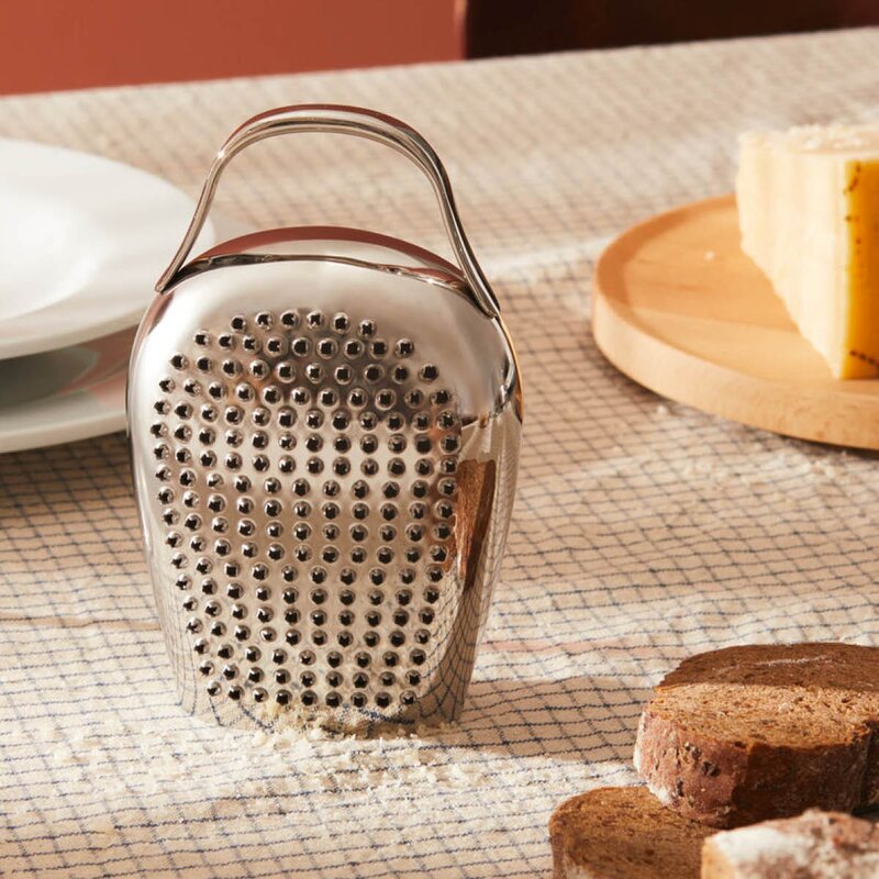 Alessi Cheese Please parmesan rivjern 6x10x16 cm blankt stål