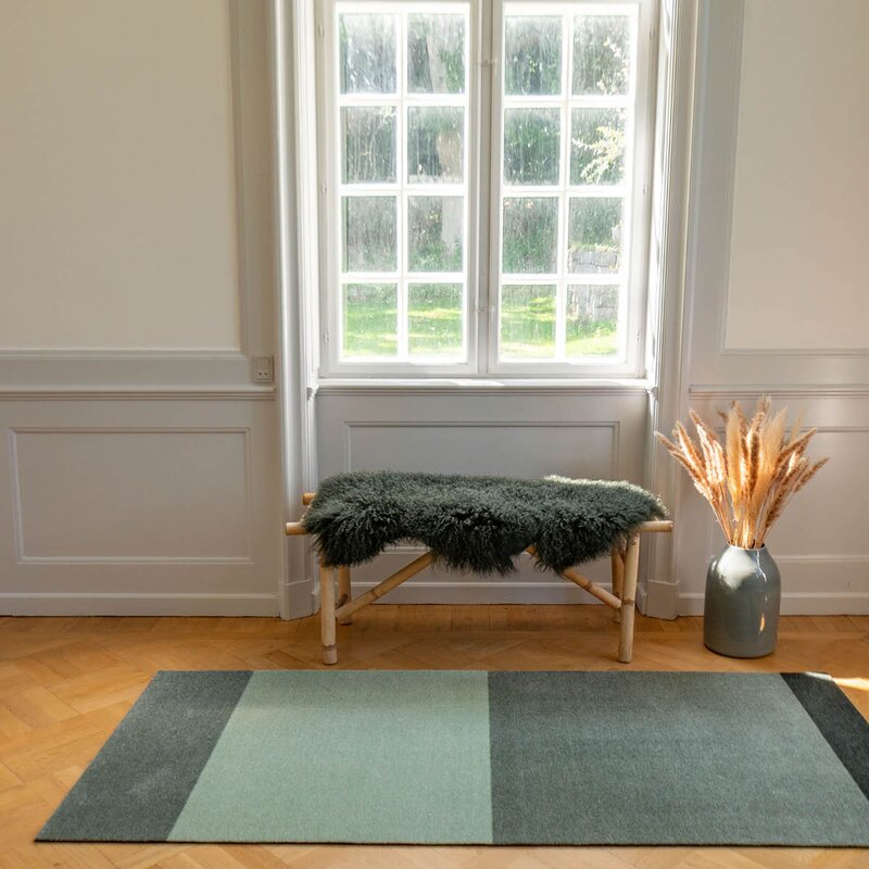 Tica Copenhagen Stripes horisontal gulvmatte 200x90 cm green