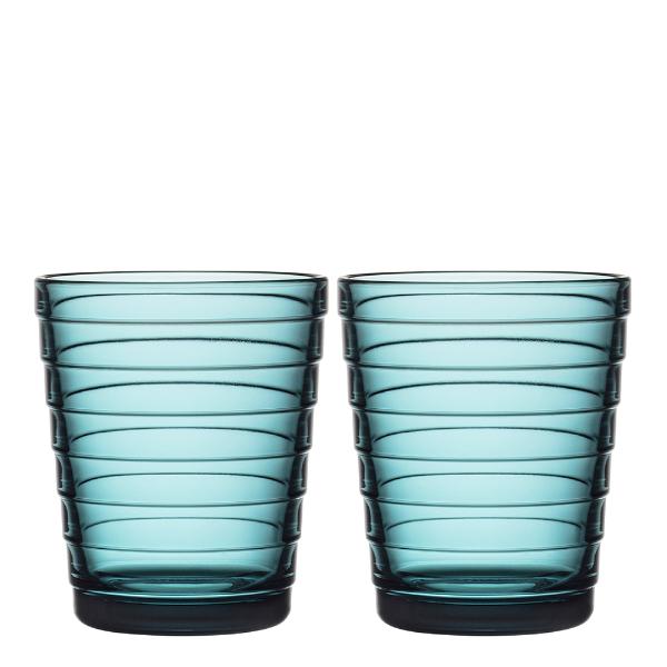 iittala Aino Aalto glass 22 cl 2p sjøblå 