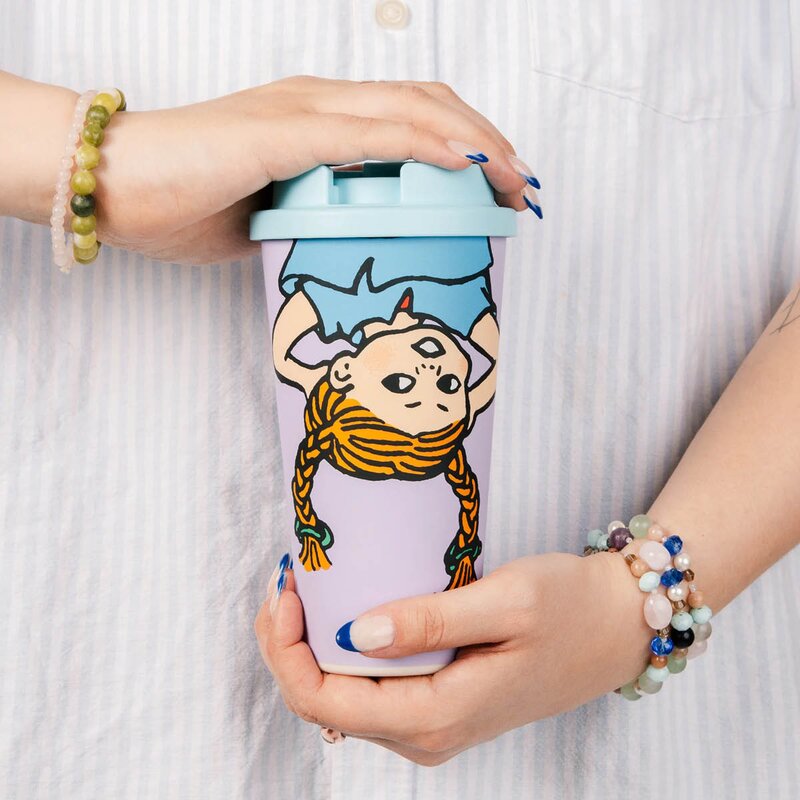 Nordicbuddies Pippi take away kopp 45 cl lilla
