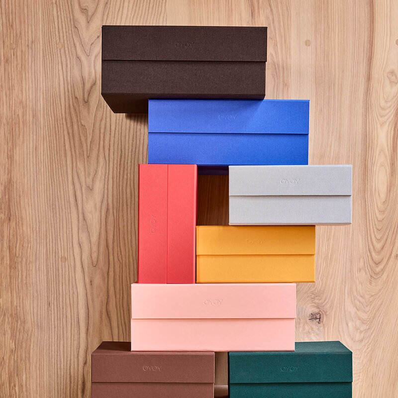 OYOY Hako oppbevaringsboks A4 33x25 cm Optic blue