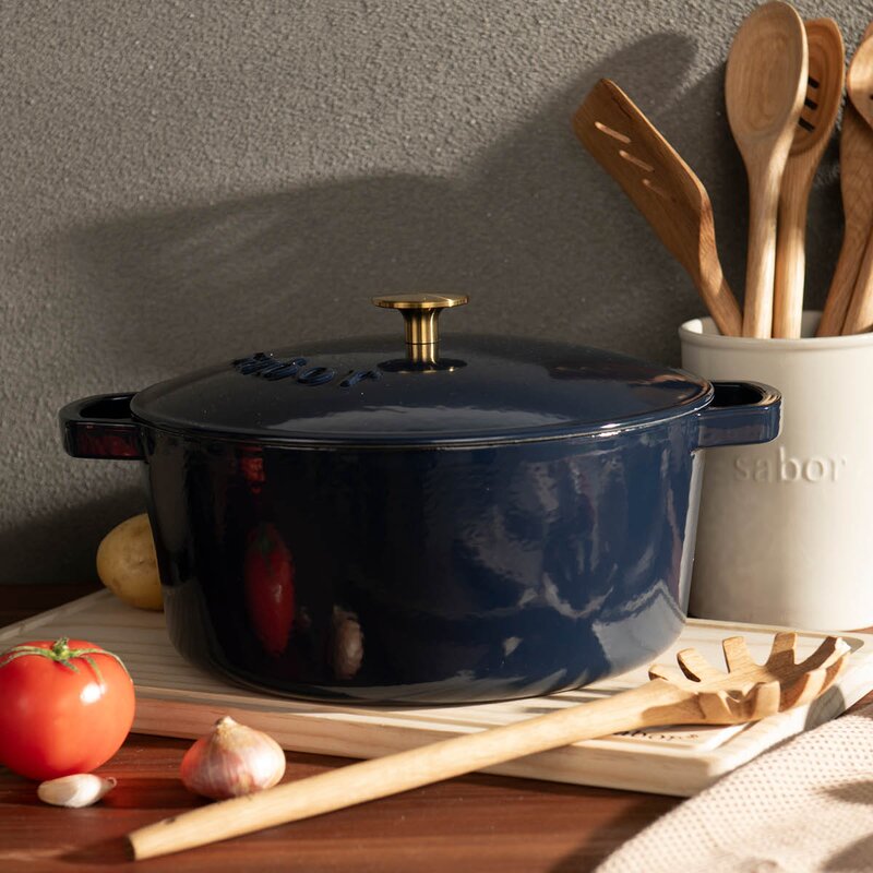 Sabor Classic støpejernsgryte 6,7L Midnight Blue