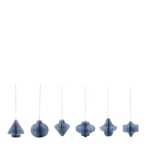 House Doctor Comb julepynt 6 stk lyseblå