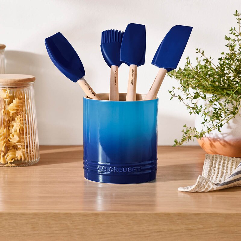 Le Creuset Signature bestikk- og redskapskrukke 1,1L azure