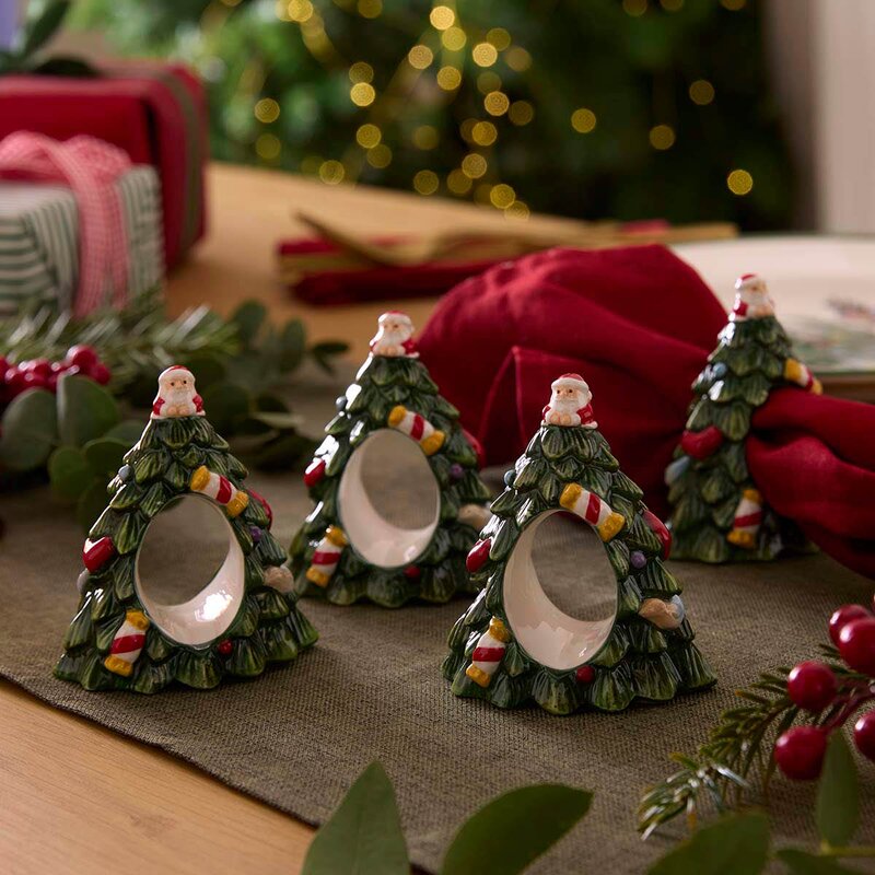 Spode Christmas Tree serviettring 4 stk