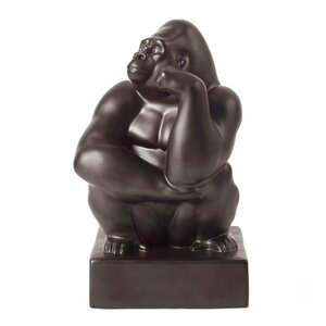 Royal Copenhagen Figur Gorilla med hånden mot kinnet 21 cm