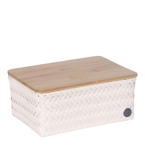 Handed By Top Fit Medium høy oppbevaringskurv m/lokk 24x18x11 cm champagne