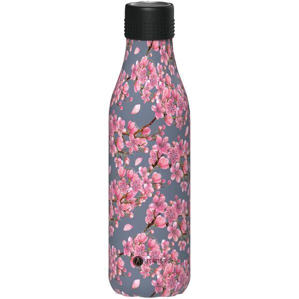 Les Artistes Bottle Up termoflaske 0,5L grå m/småblomster