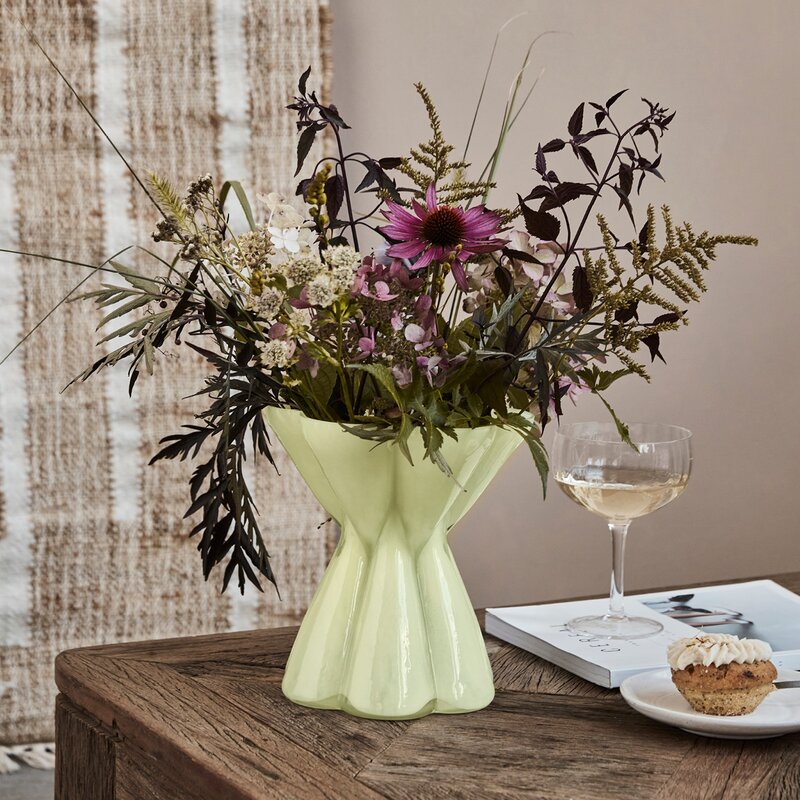 House Doctor Say vase 21,5 cm gul