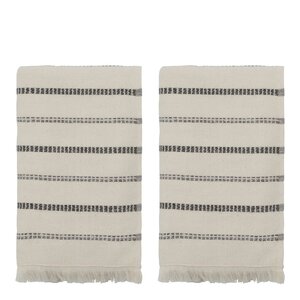 Meraki Håndkle 50x100 cm 2 stk offwhite/svart