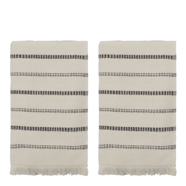 Meraki Håndkle 50x100 cm 2 stk offwhite/svart