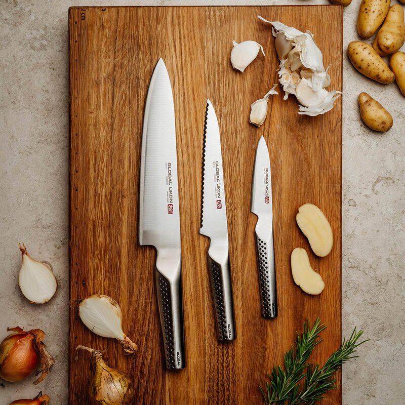 Global Ukon knivsett 3 deler GU-01, GUS-22, GUF-30