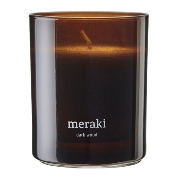 Meraki – Duftlys dark wood 9,5×8 cm brun