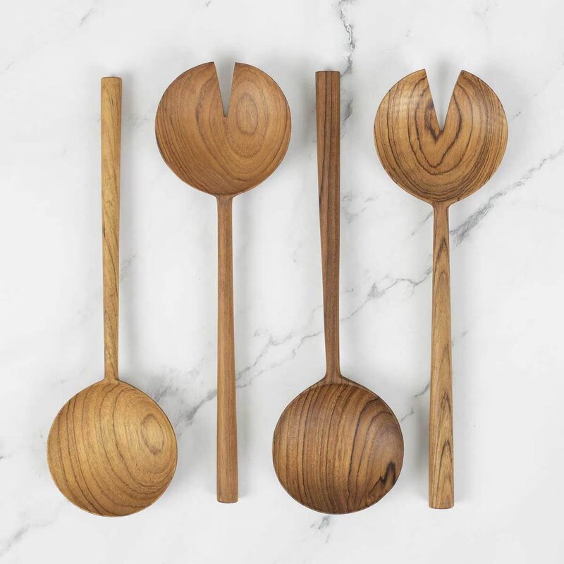 A World of Craft Round salatbestikk 26 cm teak
