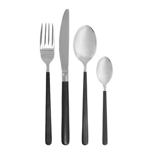 House Doctor Bestikksett Ox 16 deler svart/sølv