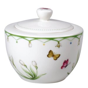 Villeroy & Boch Colourful Spring sukkerskål med lokk 24 cl hvit/grønn