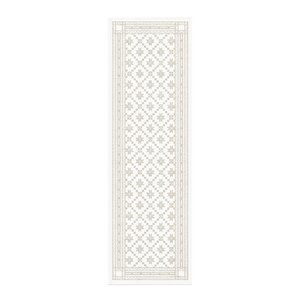 Ekelund Åttebladrose løper 35x110 cm beige