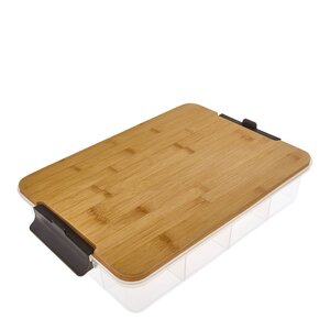 Farberware Snacklebox med 11 rom og bambusbrett 30x40,5 cm bambus