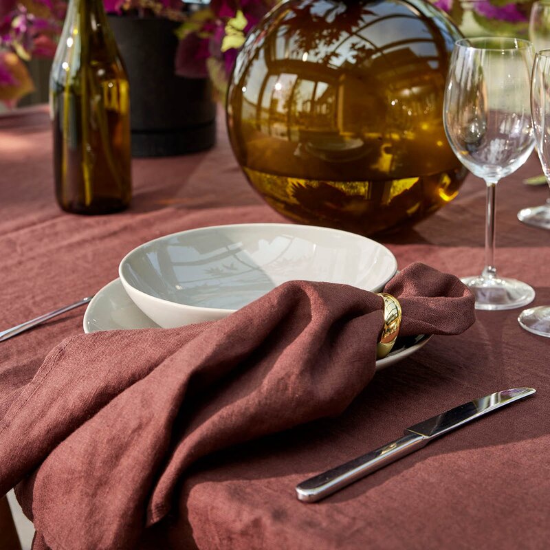 Himla Sunshine serviett 45x45 4 stk burgundy
