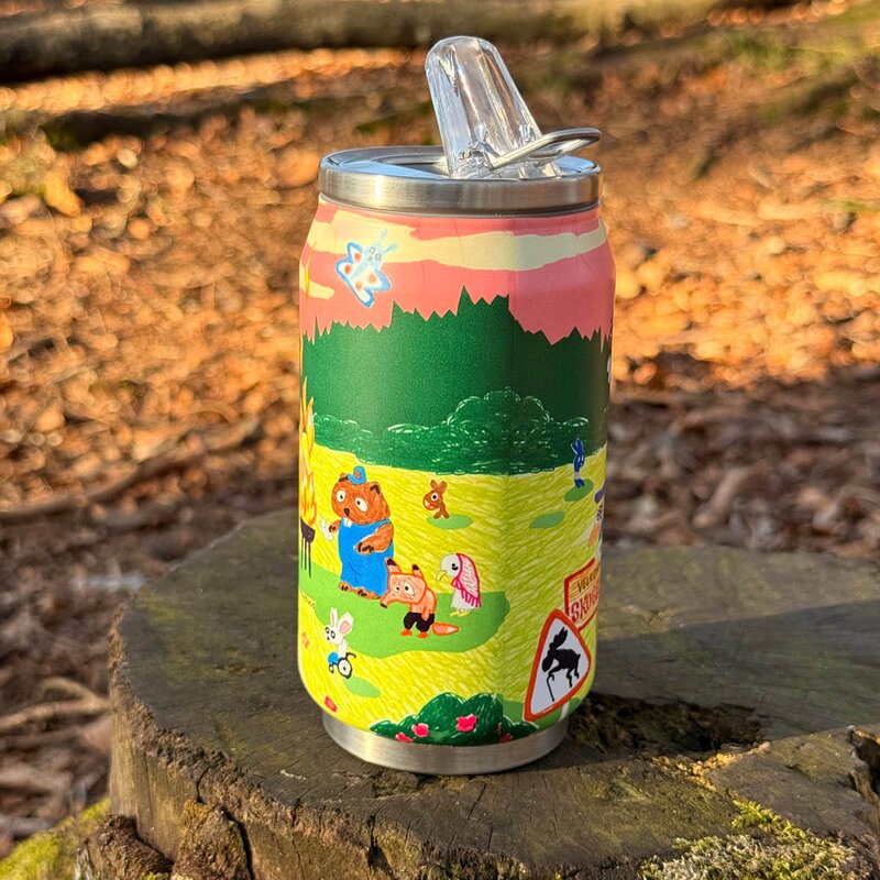 Les Artistes Bukkene Bruse termoflaske 28 cl skogens ro rosa